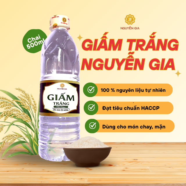 Giấm trắng lên men tự nhiên Nguyễn Gia