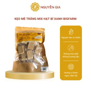 Kẹo mè trắng mix hạt bí xanh Bigfarm