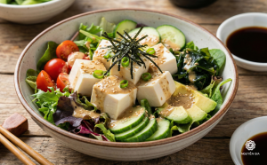 Salad Tofu là một món ăn đơn giản nhưng rất bổ dưỡng, kết hợp giữa đậu hũ mềm mịn và các loại rau