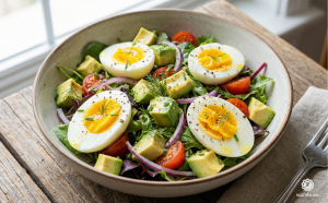 Salad bơ và trứng là sự kết hợp đơn giản nhưng rất bổ dưỡng