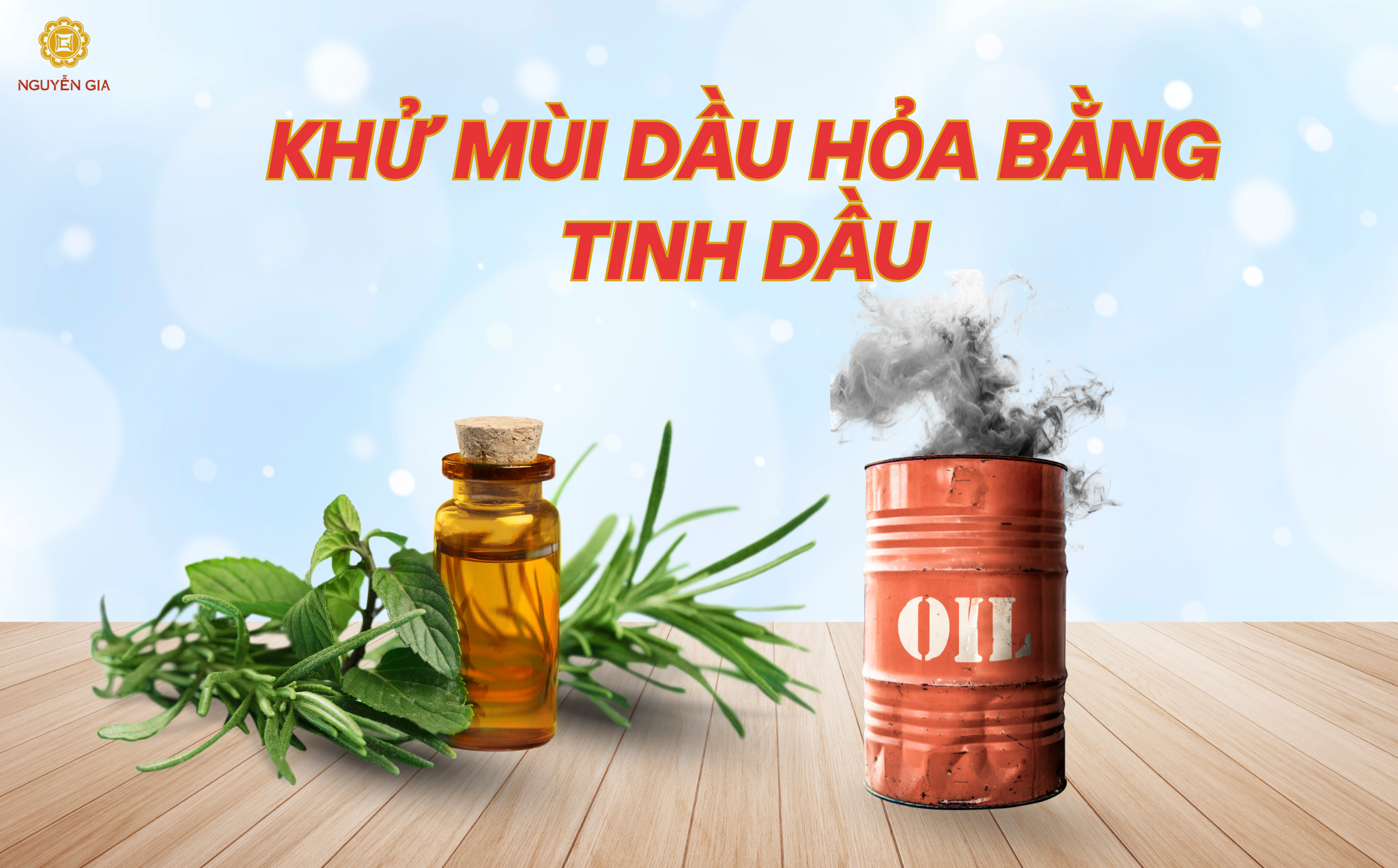 Tinh dầu thiên nhiên không chỉ giúp che mùi mà còn tạo ra không gian thư giãn cho gia đình