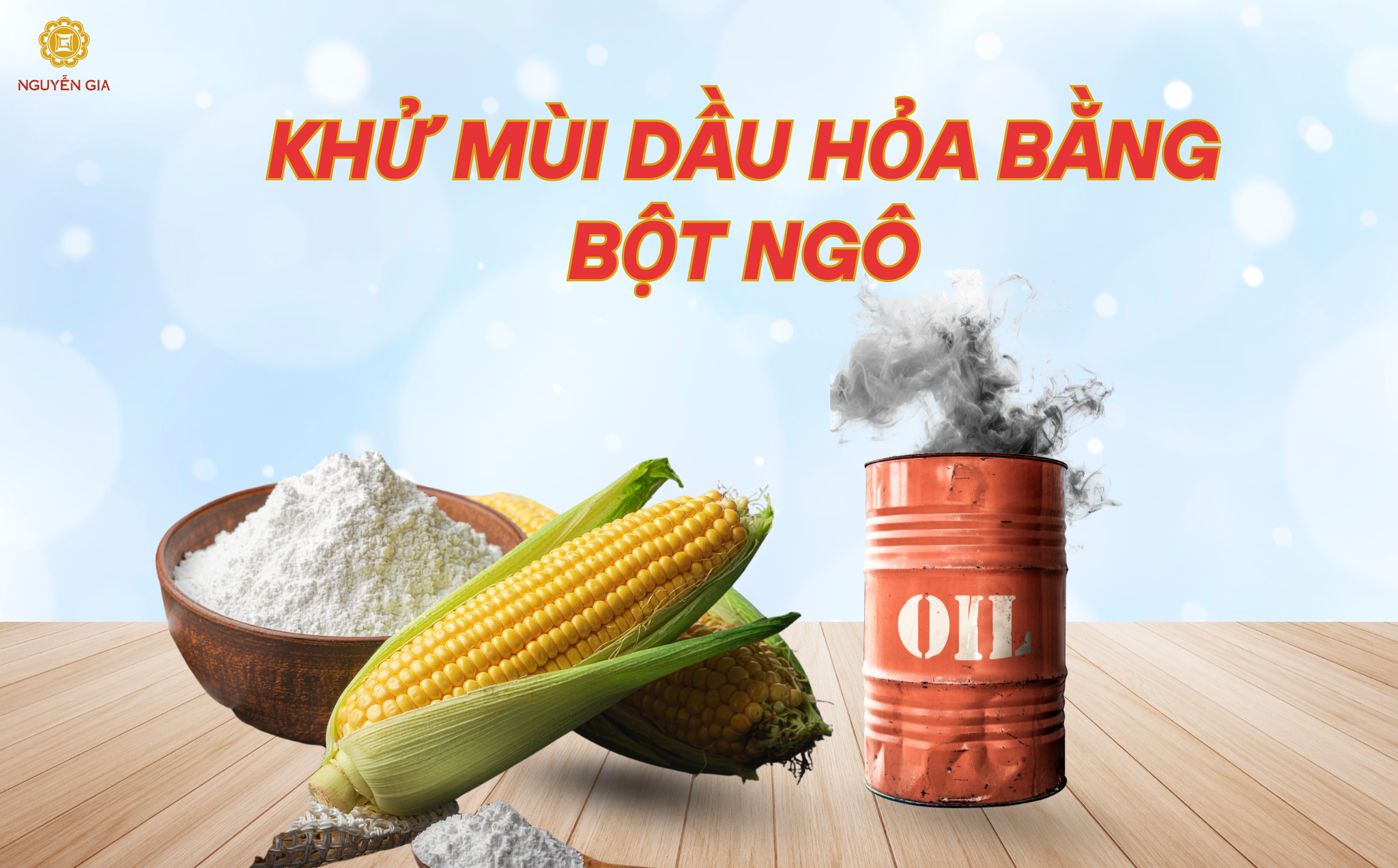 Bột ngô có khả năng hút mùi rất hiệu quả
