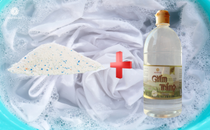 Giấm trắng tương đối an toàn với đa số sợi vải nếu pha loãng đúng cách