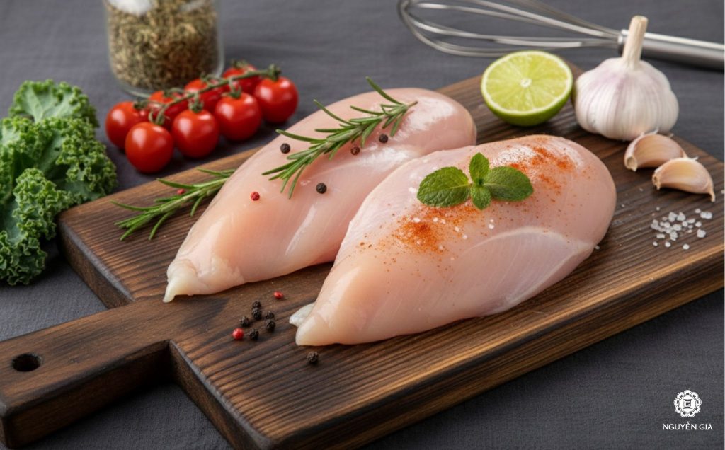 Mẹo dùng dinh dưỡng trong 100g ức gà để giảm cân hiệu quả