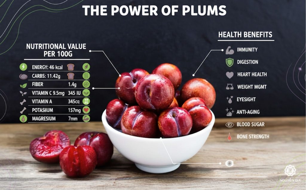 Quả mận đóng vai trò như một "vị thuốc" tự nhiên hỗ trợ điều trị và phòng ngừa nhiều bệnh lý