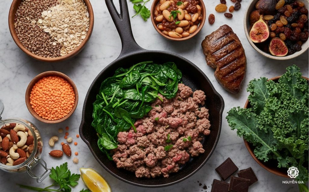 Những thức ăn chứa nhiều sắt tốt cho cơ thể