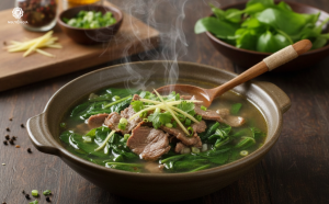 Cách này giúp thịt bò mềm ngọt, không bị dai mà vẫn thấm đẫm hương vị thanh mát của rau