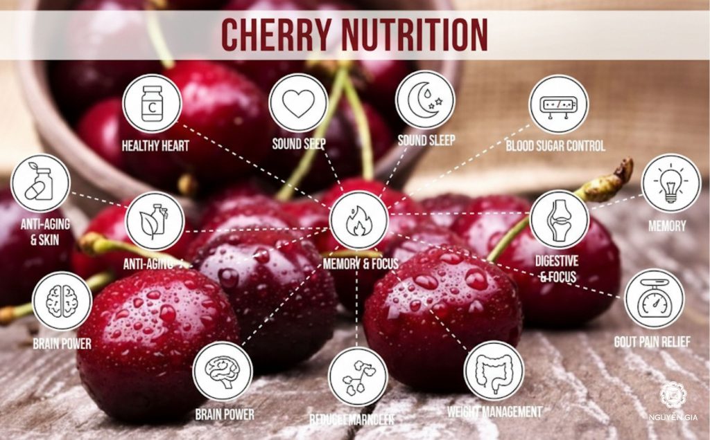 Việc nạp vào cơ thể các thành phần dinh dưỡng trong quả cherry một cách đều đặn mang lại những thay đổi tích cực cho cơ thể