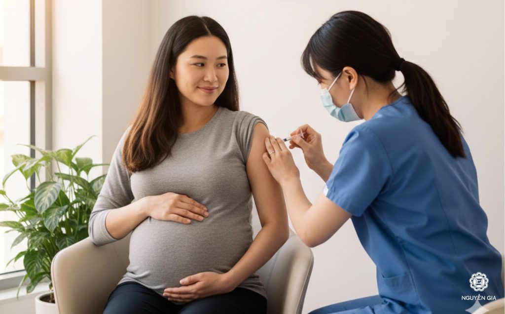 Mẹ bầu cần biết điều gì về tiêm phòng cúm khi mang thai?