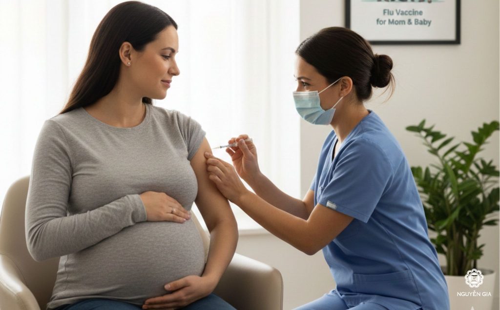 Tác dụng phụ có thể gặp sau khi tiêm cúm trong khi mang thai