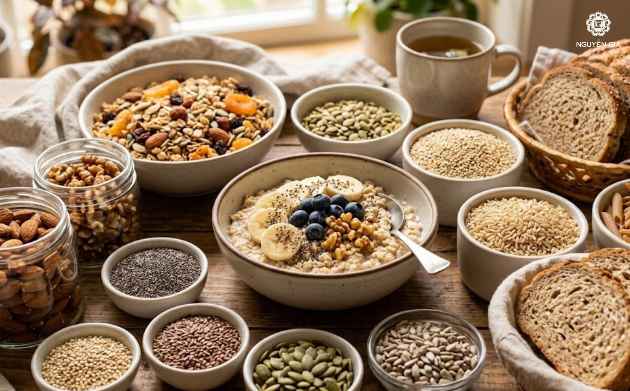 Các chuyên gia dinh dưỡng luôn khuyến nghị đưa ngũ cốc nguyên hạt vào thực đơn hàng ngày như một giải pháp toàn diện cho sức khỏe của cả mẹ và bé