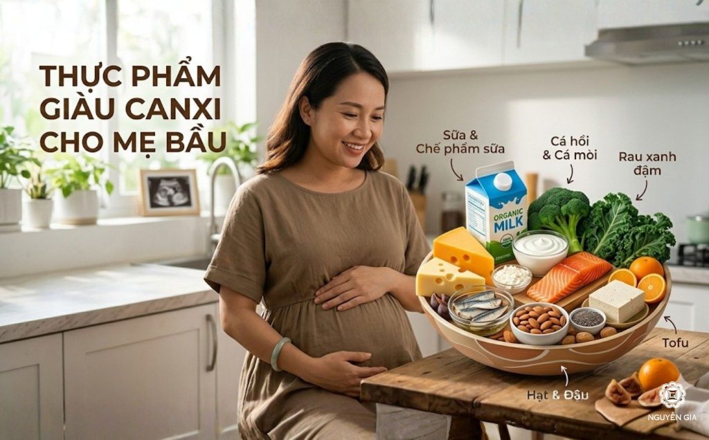 Điểm danh những thực phẩm nhiều canxi cho bà bầu